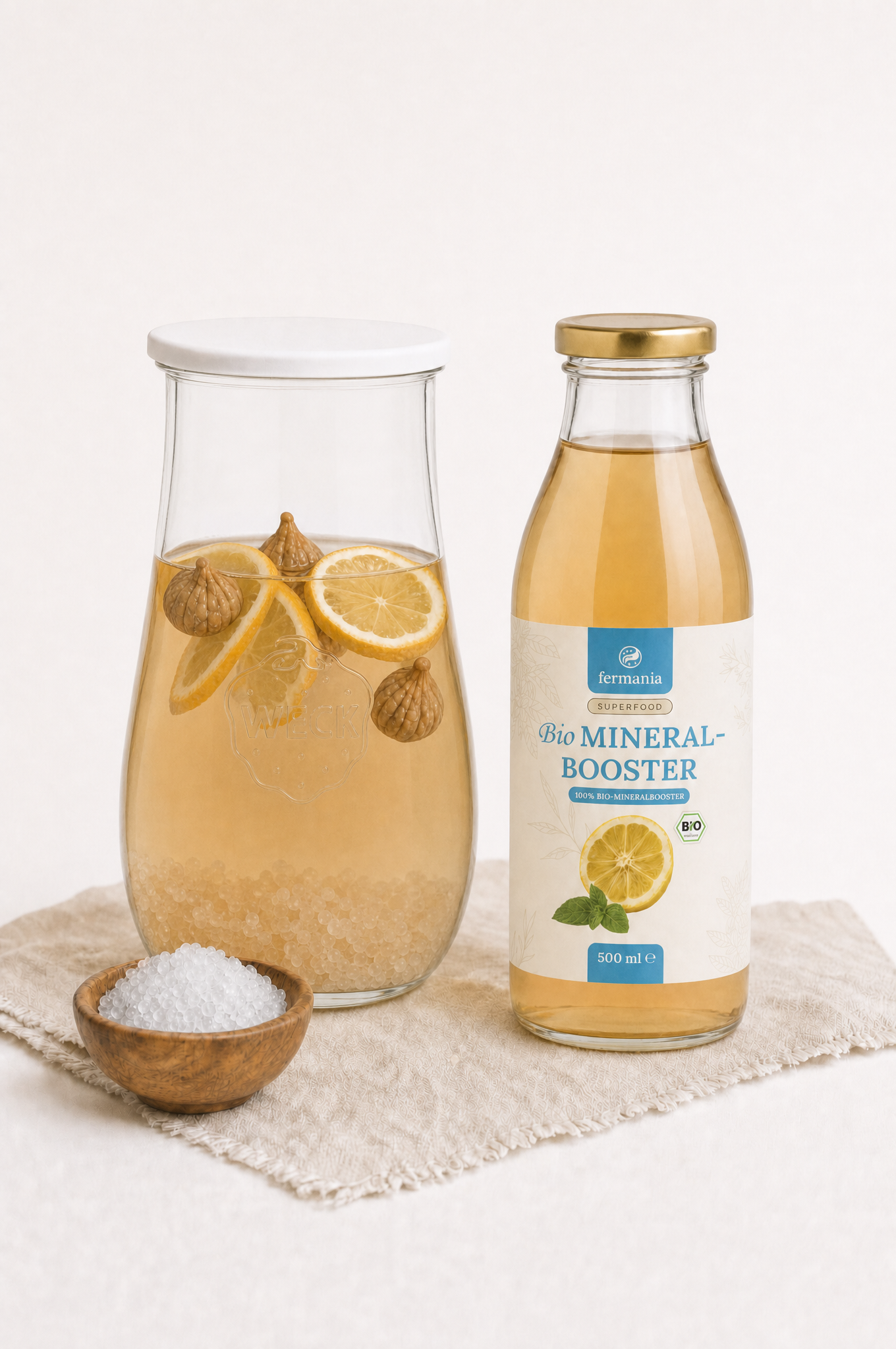 Wasserkefir Starter Set Premium- Wasserkefir selber machen mit Japankristallen + Zubehör