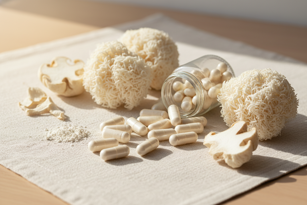 Hericium Kapseln und Extrakt