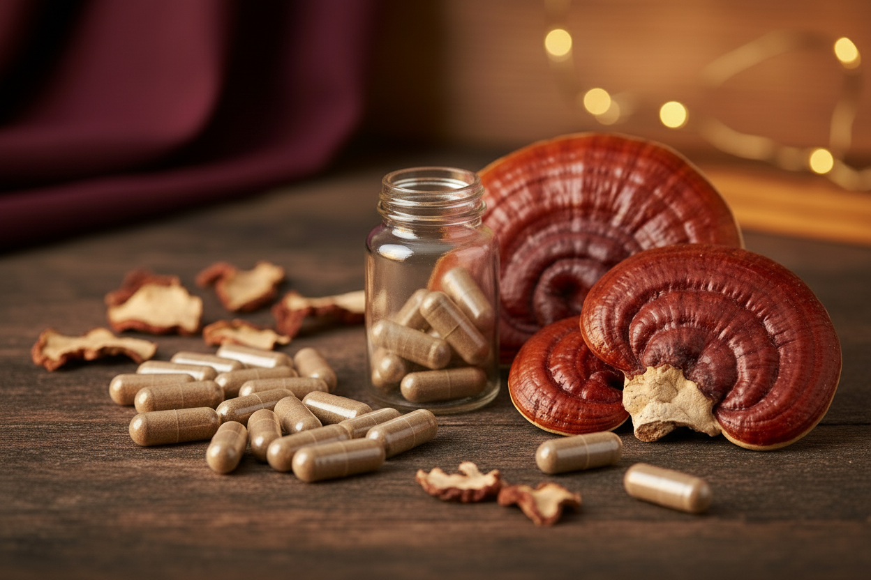 Reishi Kapseln und Extrakt