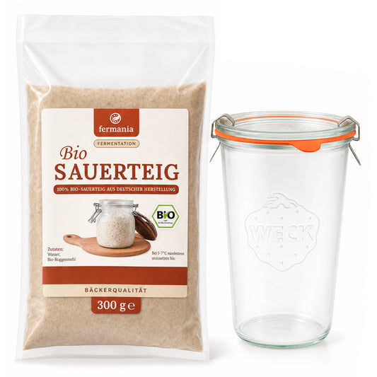 Bio Roggensauerteig 300 g im Weckglas – Sauerteigstarter zum Brotbacken