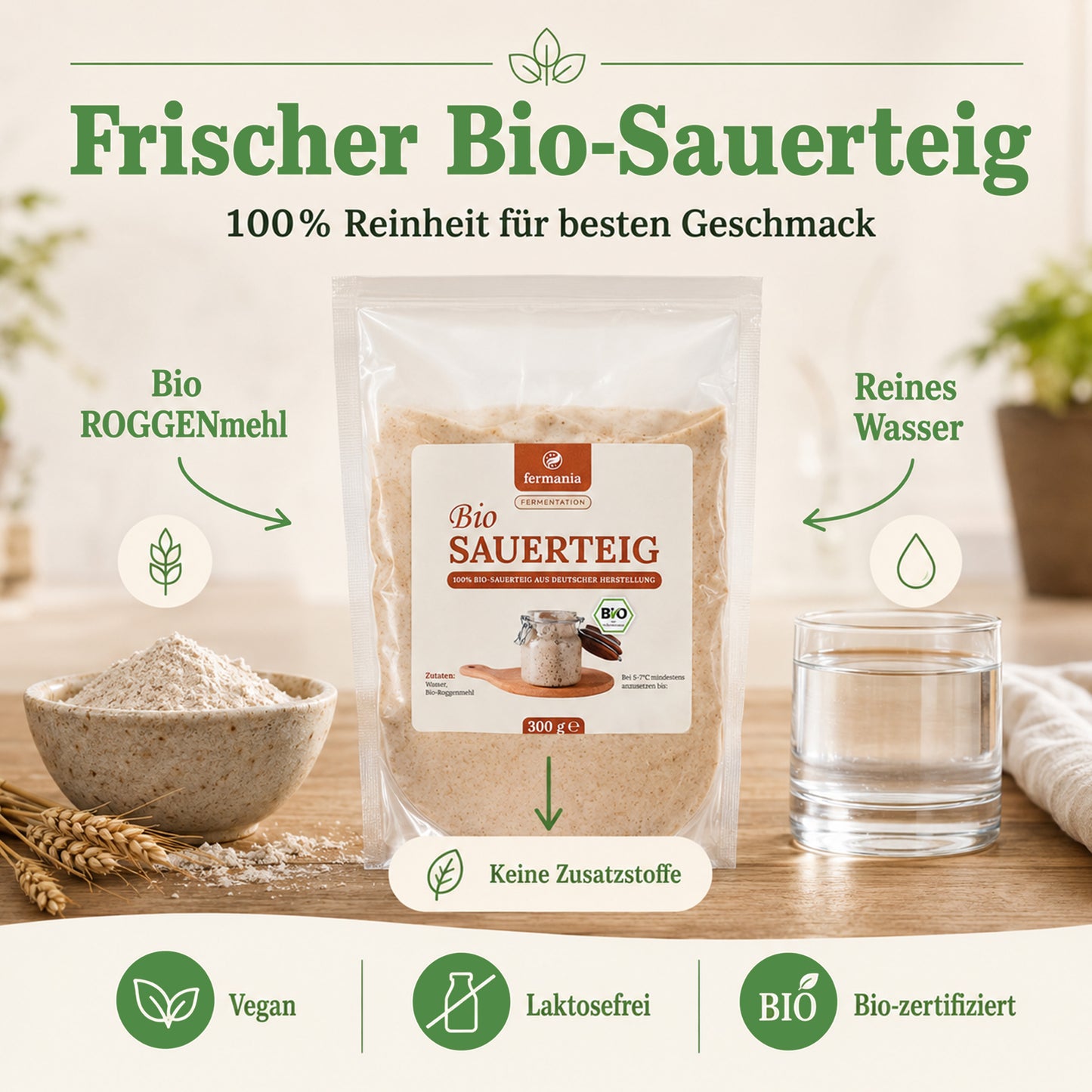 Bio Roggensauerteig 300 g  – Backe dein Sauerteigbrot
