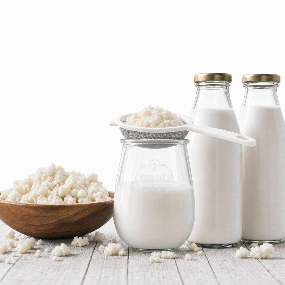 Milchkefir Starter Set – Milchkefir selber machen mit Bio-Kefirknollen + Zubehör