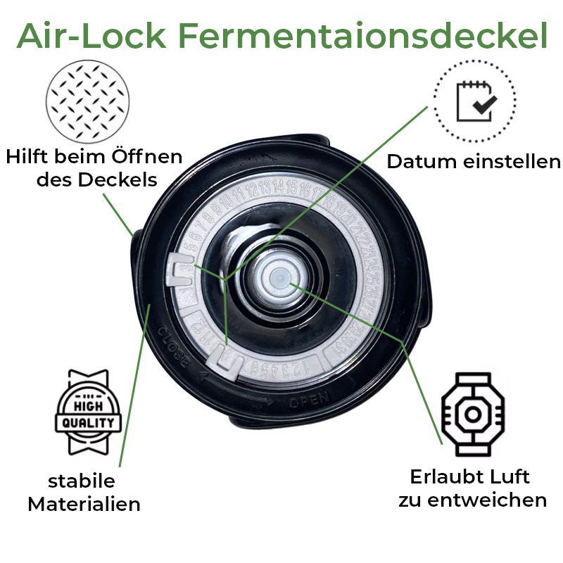 Fermentationsset mit 2 Gläsern à 750 ml – Starterset zum Fermentieren von Gemüse