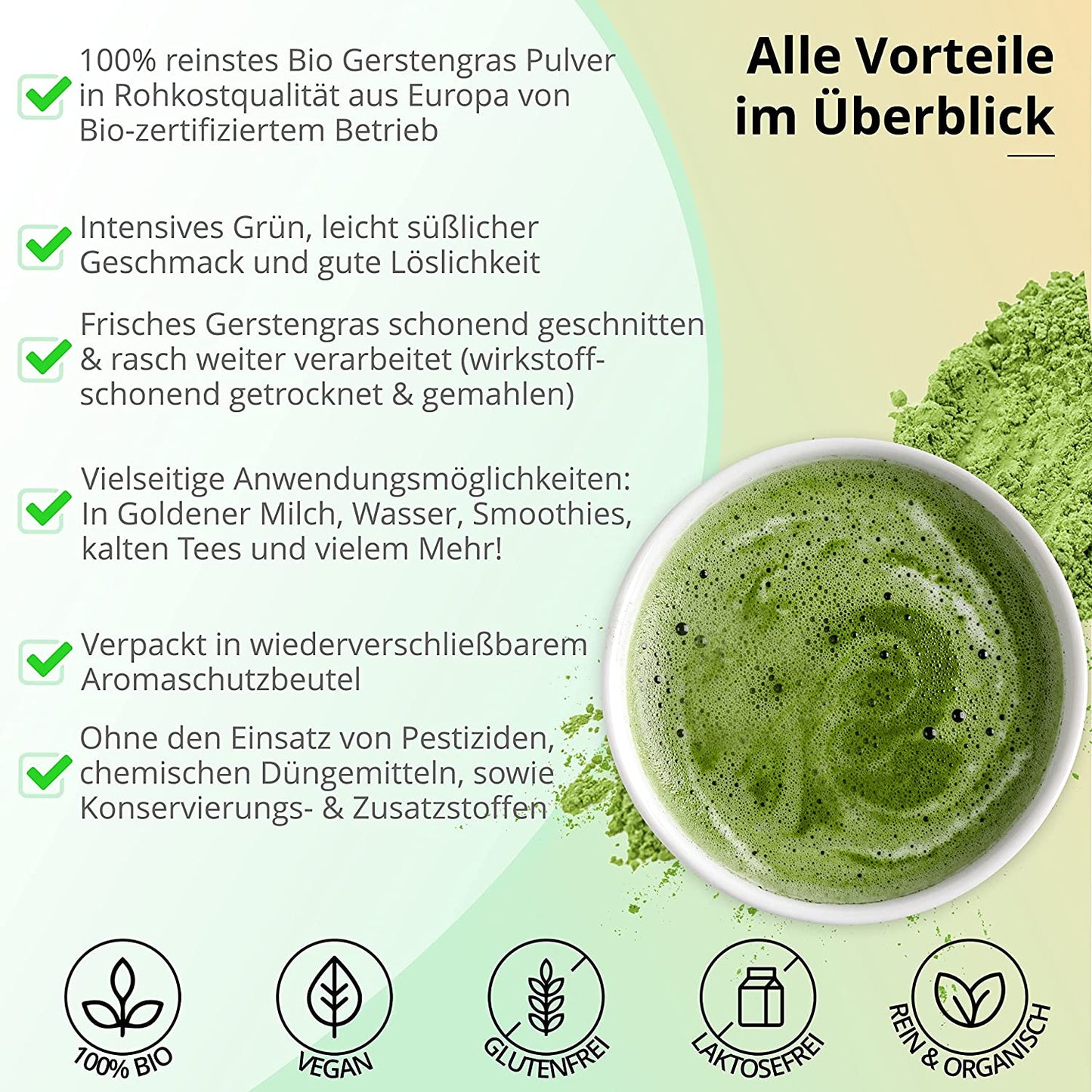 Bio Gerstengraspulver Sparvorrat