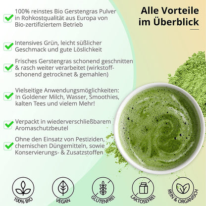 Bio Gerstengraspulver Sparvorrat