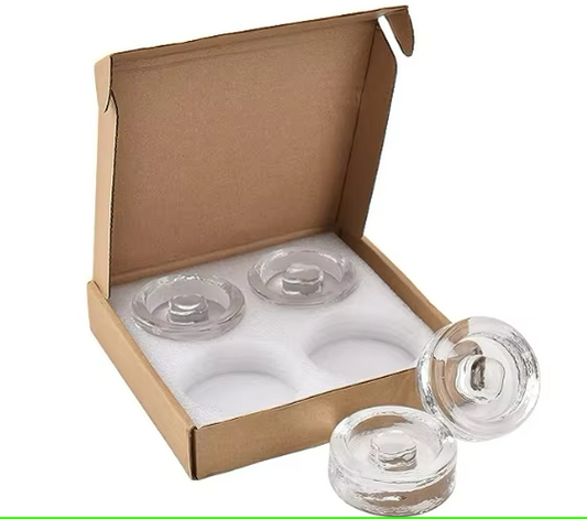 4er Set Glasgewichte zur Fermentation – lebensmittelecht, Ø 7 cm, mit Griff, spülmaschinengeeignet