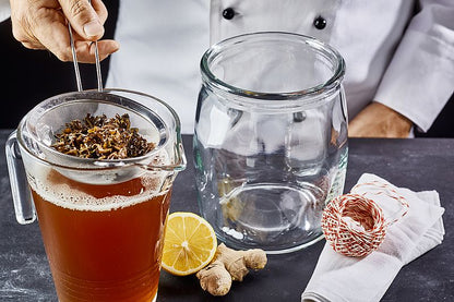 Kombucha Starter Set - selber machen mit Kombucha Teepilz (SCOBY) + Zubehör