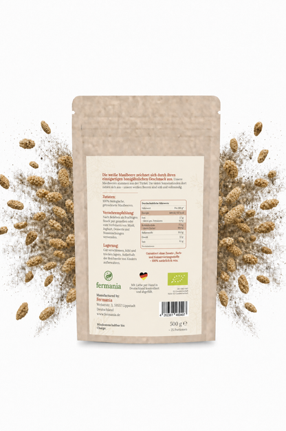 Getrocknete Weiße Maulbeere: Bio-Maulbeeren – 500 g | Süß, nährstoffreich & perfekt für Snacks
