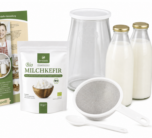 Milchkefir Starter Set – Milchkefir selber machen mit Bio-Kefirknollen + Zubehör