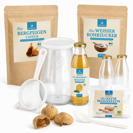Wasserkefir Starter Set Premium- Wasserkefir selber machen mit Japankristallen + Zubehör