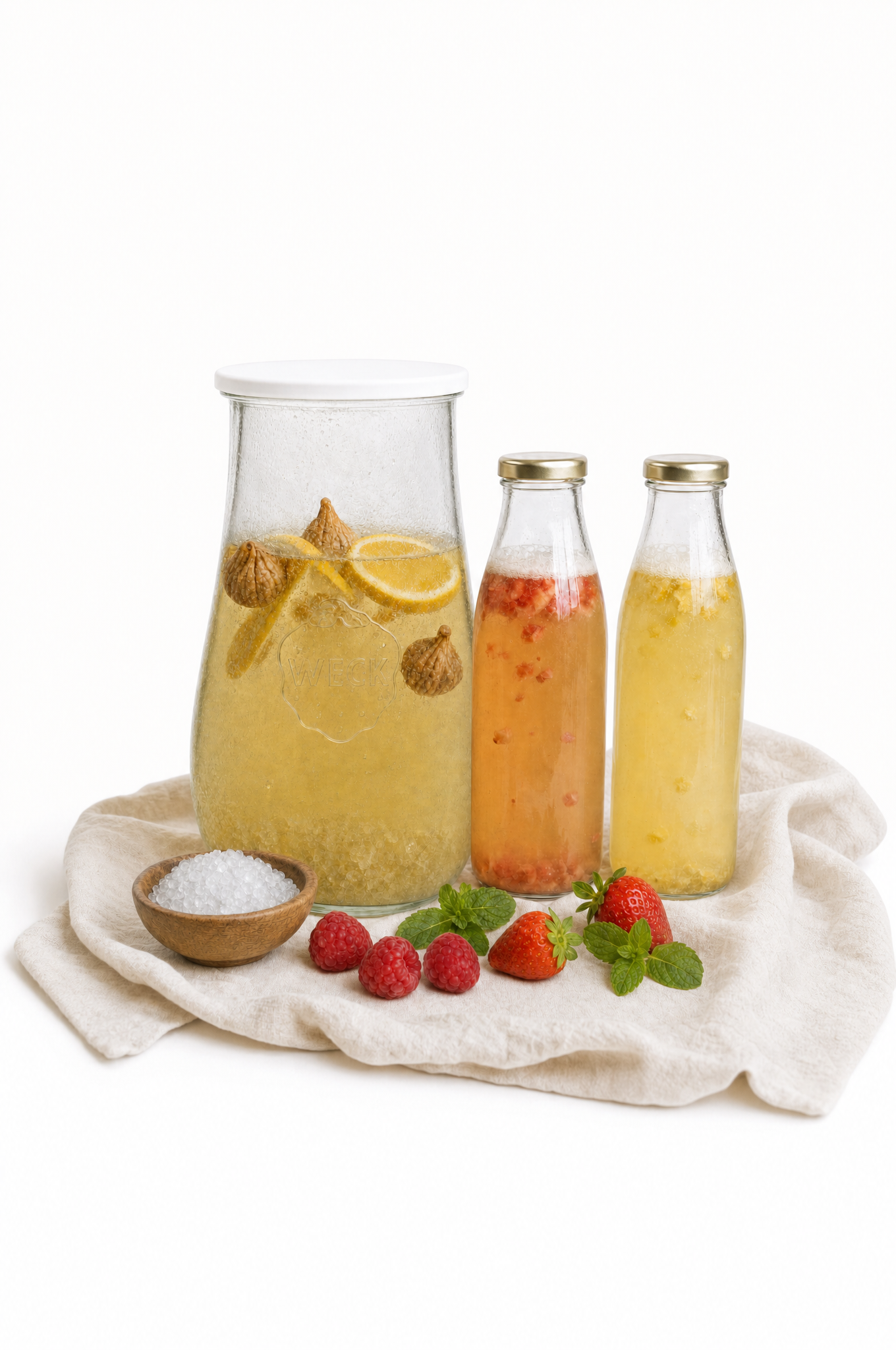 Wasserkefir Starter Set Medium- Wasserkefir selber machen mit Japankristallen + Zubehör